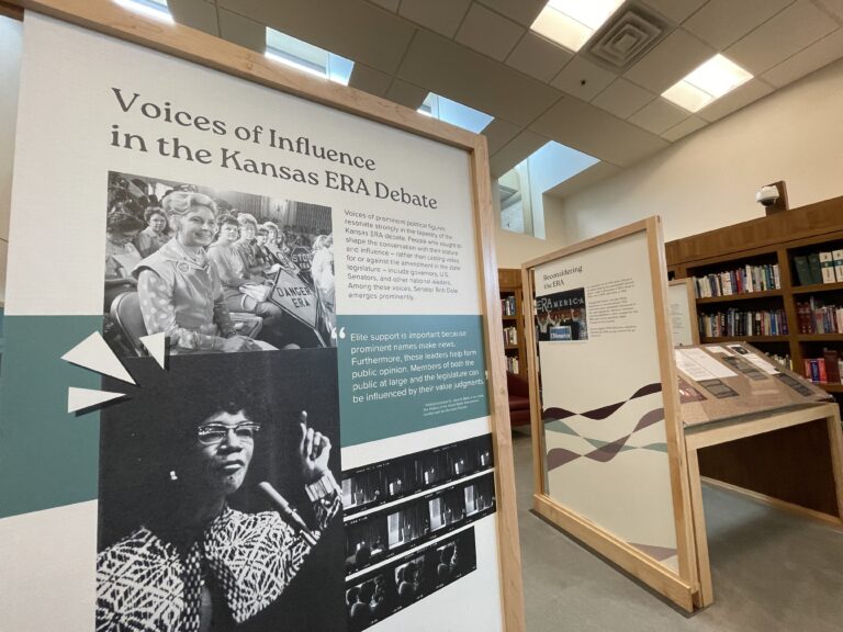 Images of leading ERA opponents and supporters are part of the ERA exhibit, including Shirley Chisholm, at bottom, who visited the state to speak on the ERA and other subjects in 1972.